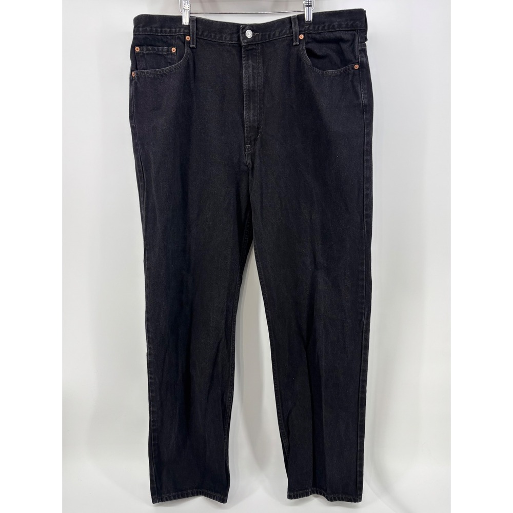 Levi's 550 Relaxed Fit Jeans Men's 44x34 Black Denim Straight Leg